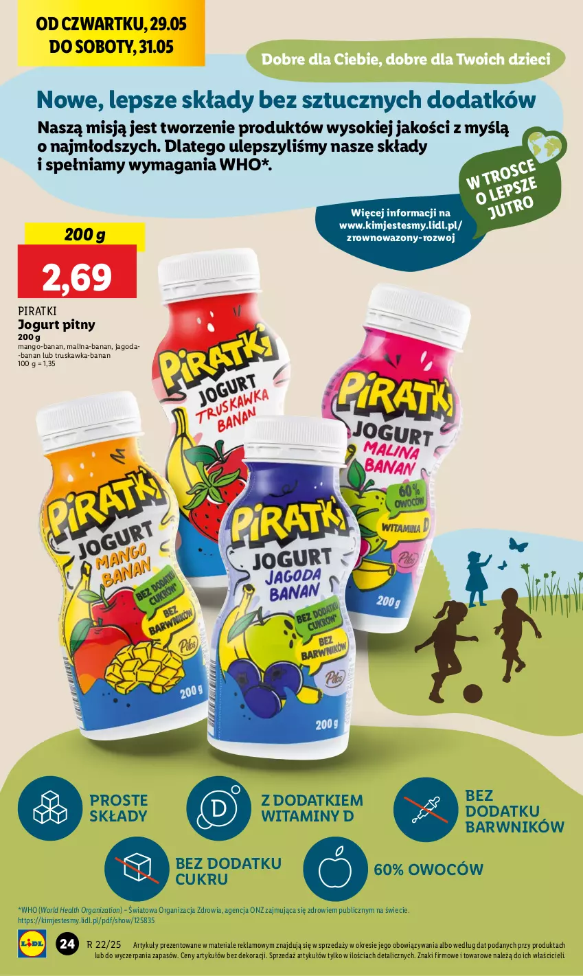 Gazetka promocyjna Lidl - GAZETKA - ważna 29.05 do 31.05.2025 - strona 30 - produkty: Dzieci, Jogurt, Jogurt pitny, Mango, Sok, Wazon, Zdrowie