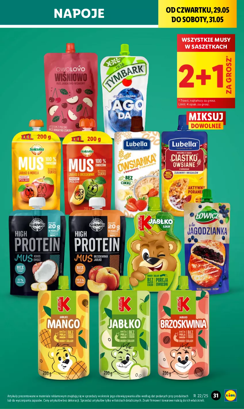 Gazetka promocyjna Lidl - GAZETKA - ważna 29.05 do 31.05.2025 - strona 37 - produkty: Mus, Napoje