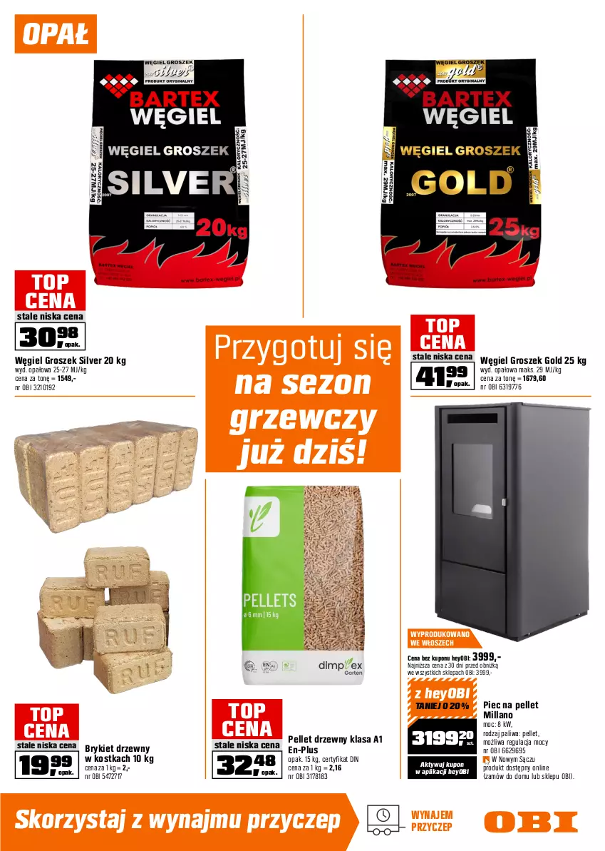 Gazetka promocyjna Obi - Gazetka OBI - ważna 19.08 do 08.09.2026 - strona 9 - produkty: Brykiet drzewny, Drzwi, Drzwi zewnętrzne, Garaż, Groszek, Pellet, Piec, Rama, Skrzydło drzwiowe, Somat, Top