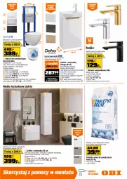 Gazetka promocyjna Obi - Gazetka OBI - Gazetka - ważna od 08.09 do 08.09.2026 - strona 5 - produkty: Kompakt WC, Bateria umywalkowa, Top, Sok, Ser, Gra, Tablet, Słupek, Kosz, Deska wolnoopadająca, Meble łazienkowe, Uchwyty, Szafka, Bateria, Umywalka, Alegra, Meble, Miska, Lakier, Fa