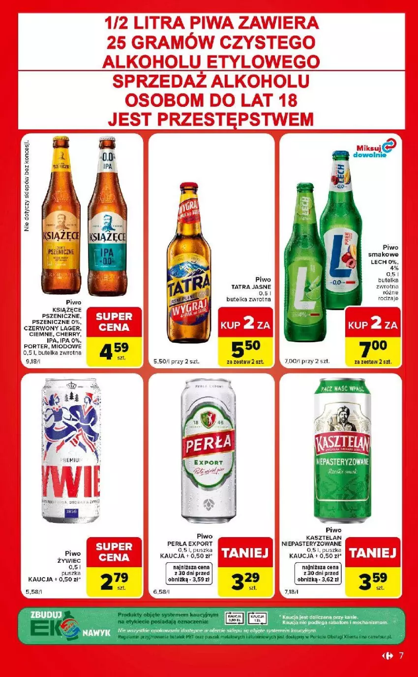 Gazetka promocyjna Carrefour - Gazetka Carrefour Market w SUMIE ekspresowe zakupy - ważna 23.06 do 29.06.2026 - strona 7 - produkty: Fa, HP, Kasztelan, Książęce, Perła, Piwo, Por, Tatra