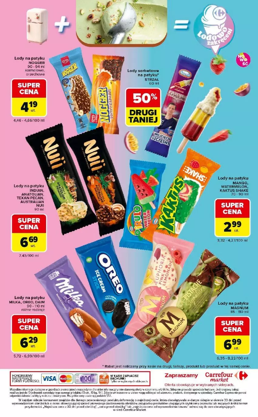 Gazetka promocyjna Carrefour - Gazetka Carrefour Market w SUMIE ekspresowe zakupy - ważna 23.06 do 29.06.2026 - strona 8 - produkty: Acer, Kaktus, Kask, Lody, Mango, Milka, Oreo, Stek