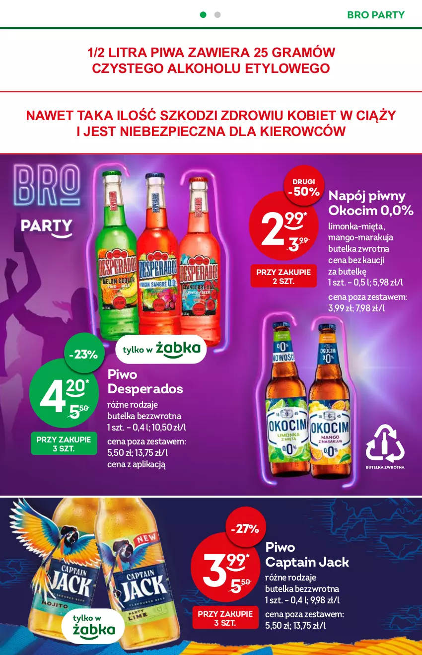 Gazetka promocyjna Żabka - ważna 13.07 do 19.07.2022 - strona 18 - produkty: Captain Jack, Desperados, Gra, Koc, Limonka, Mango, Mięta, Napój, Okocim, Piec, Piwa, Piwo