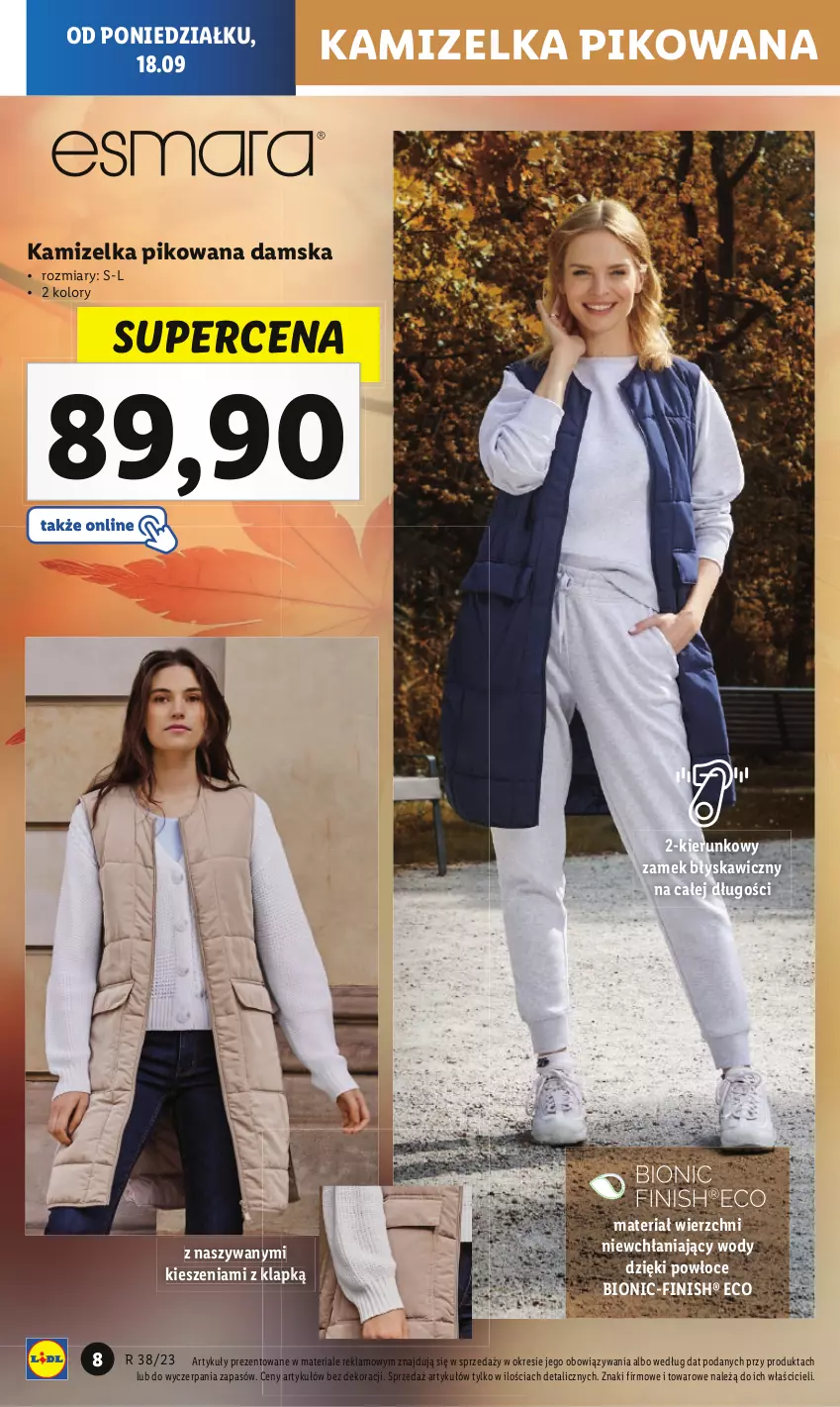 Gazetka promocyjna Lidl - GAZETKA - ważna 18.09 do 23.09.2023 - strona 10 - produkty: Finish, Kamizelka