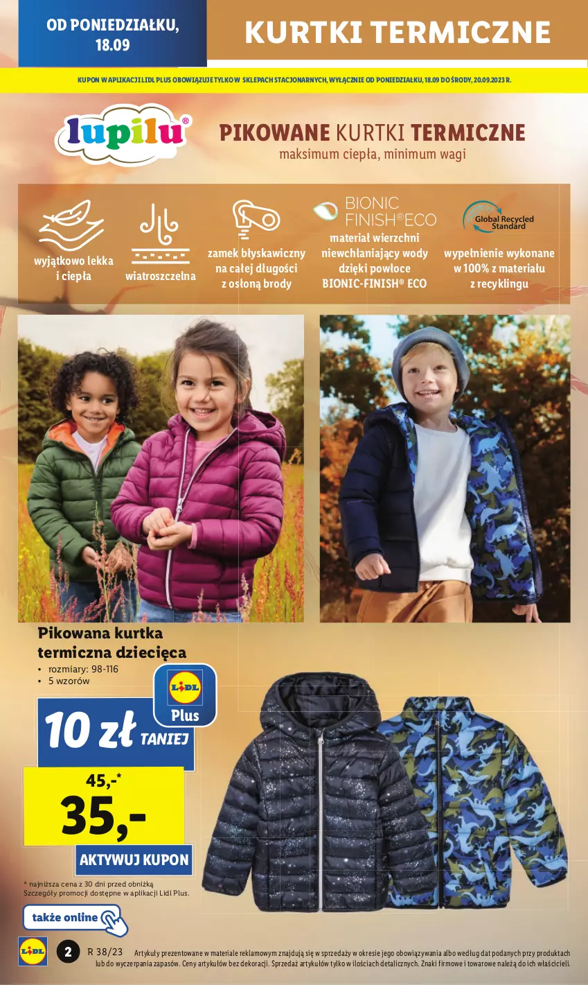 Gazetka promocyjna Lidl - GAZETKA - ważna 18.09 do 23.09.2023 - strona 4 - produkty: Dzieci, Finish, Kurtka, Wagi