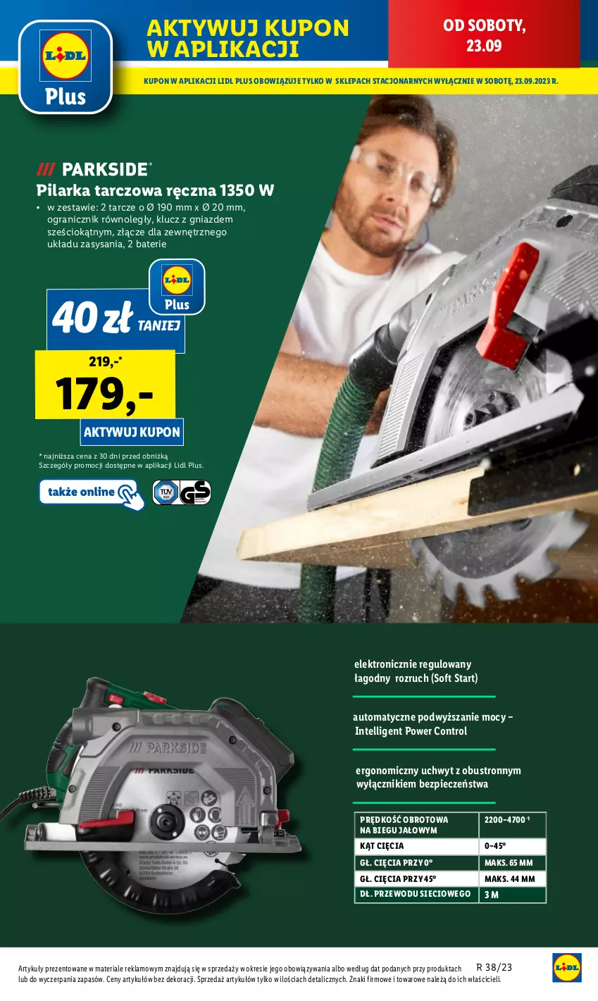 Gazetka promocyjna Lidl - GAZETKA - ważna 18.09 do 23.09.2023 - strona 45 - produkty: Control, Gra, Intel, Piec, Pilarka tarczowa