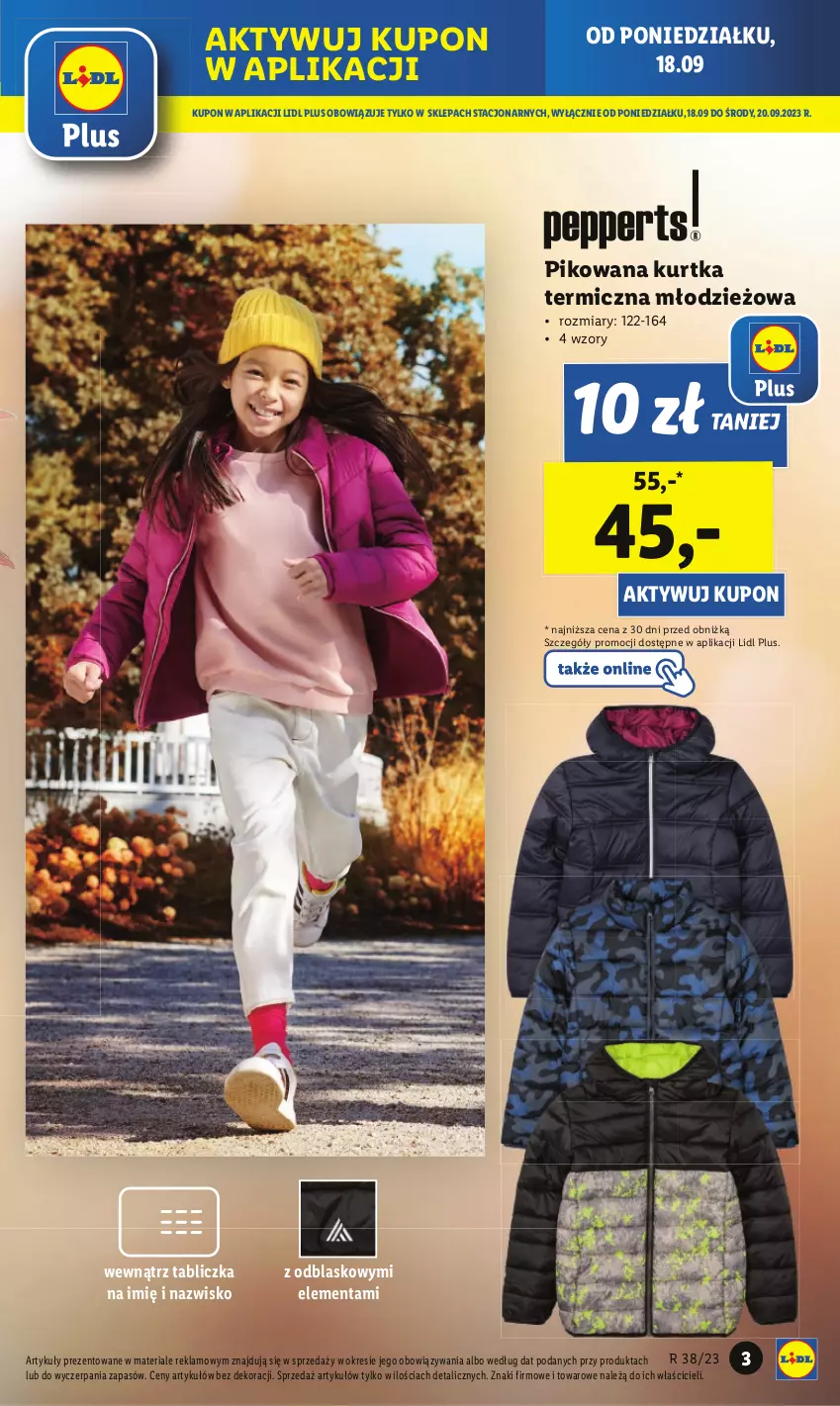 Gazetka promocyjna Lidl - GAZETKA - ważna 18.09 do 23.09.2023 - strona 5 - produkty: Kurtka