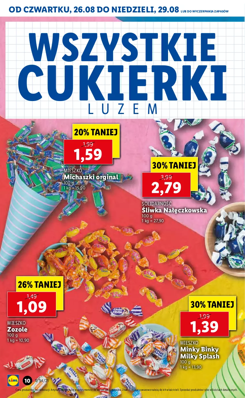 Gazetka promocyjna Lidl - GAZETKA - ważna 26.08 do 29.08.2021 - strona 10 - produkty: Cukier, Cukierki, Gin