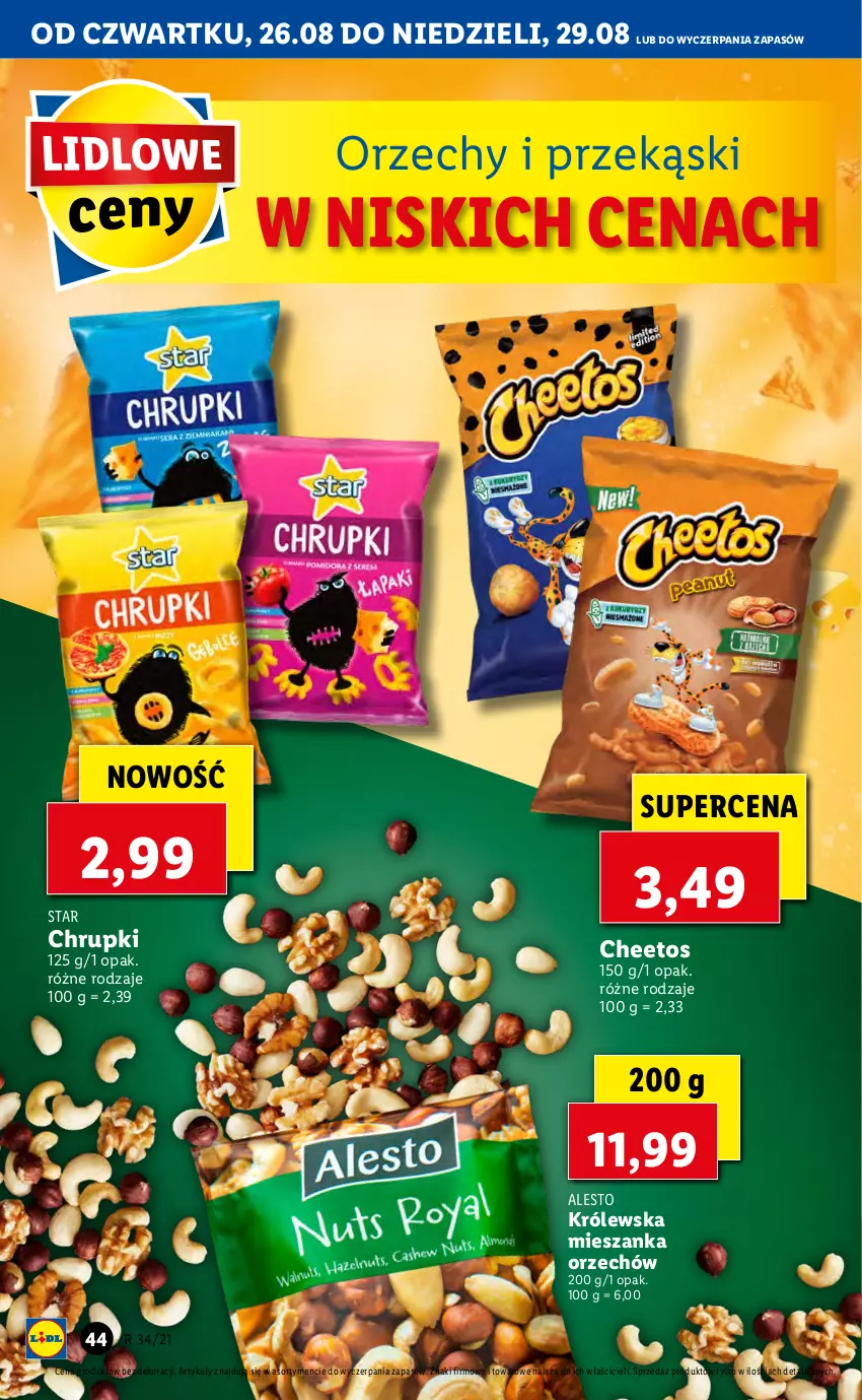 Gazetka promocyjna Lidl - GAZETKA - ważna 26.08 do 29.08.2021 - strona 44 - produkty: Cheetos, Chrupki