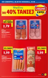 Gazetka promocyjna Lidl - GAZETKA - Gazetka - ważna od 29.08 do 29.08.2021 - strona 27 - produkty: Por, Salami, Parówki, PIKOK, Kiełbasa