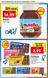 Gazetka promocyjna Lidl - GAZETKA - Gazetka - ważna od 29.08 do 29.08.2021 - strona 9 - produkty: Nutella, Schogetten, Czekolada