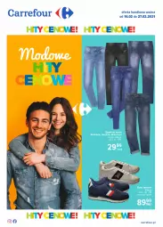 Gazetka promocyjna Carrefour - Gazetka Modowe hity cenowe - Gazetka - ważna od 27.02 do 27.02.2021 - strona 1 - produkty: Buty, Spodnie jeans, Dzieci, Spodnie