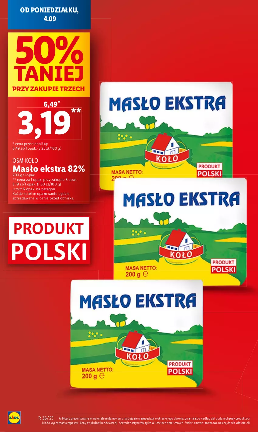 Gazetka promocyjna Lidl - GAZETKA - ważna 04.09 do 06.09.2023 - strona 14 - produkty: Masło, Olej