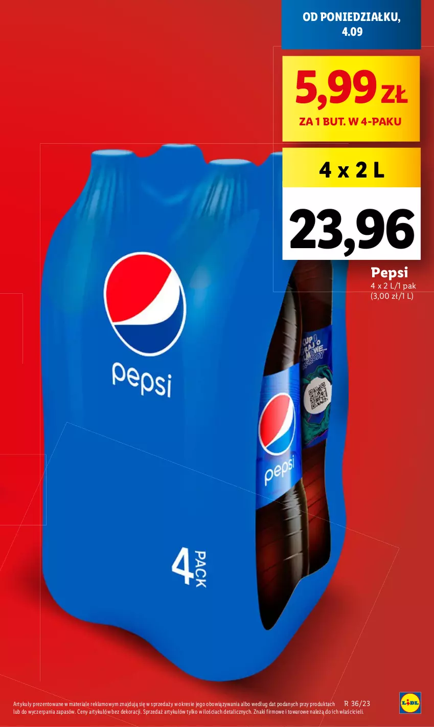 Gazetka promocyjna Lidl - GAZETKA - ważna 04.09 do 06.09.2023 - strona 15 - produkty: Pepsi