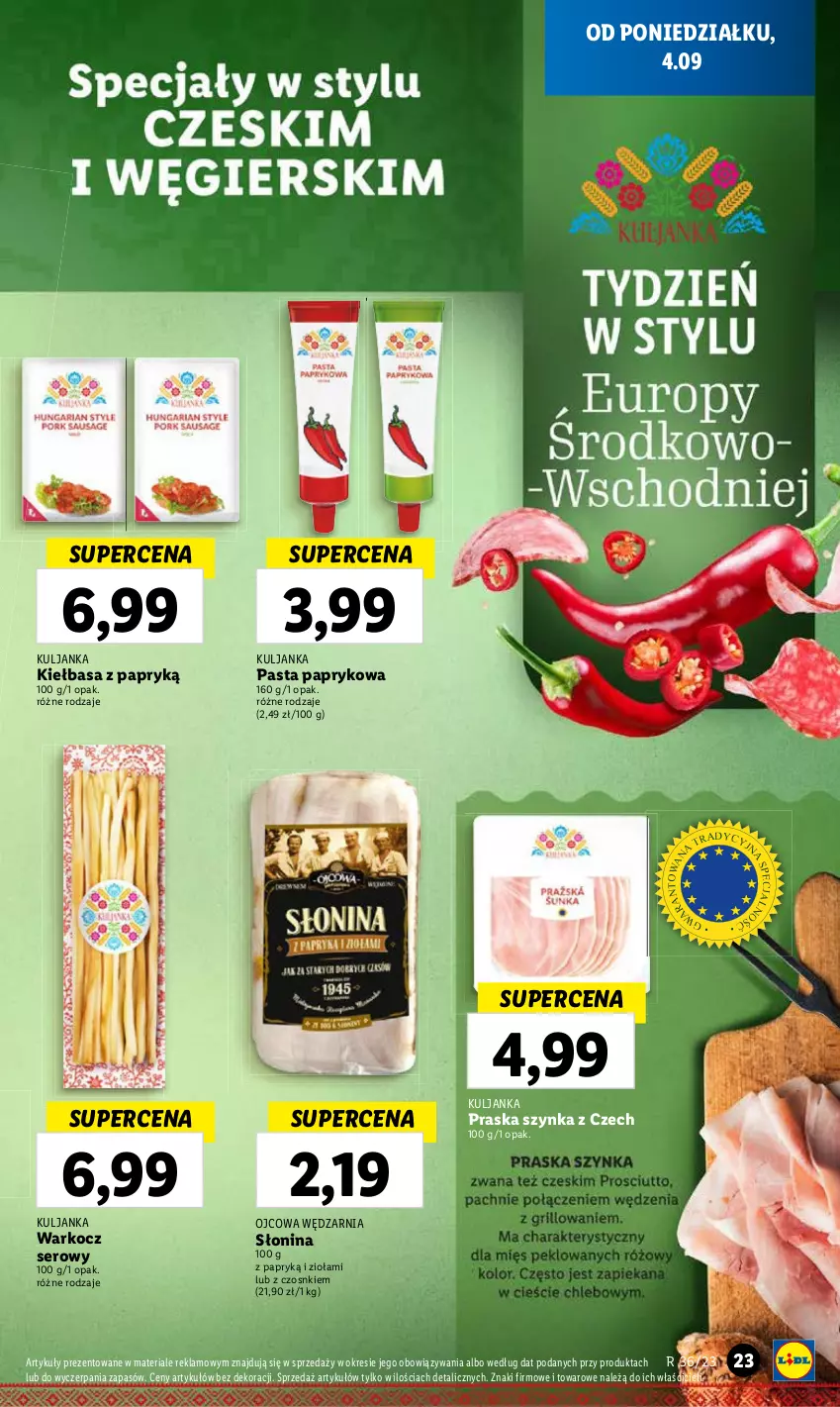 Gazetka promocyjna Lidl - GAZETKA - ważna 04.09 do 06.09.2023 - strona 37 - produkty: Kiełbasa, Koc, Praska, Ser, Szynka