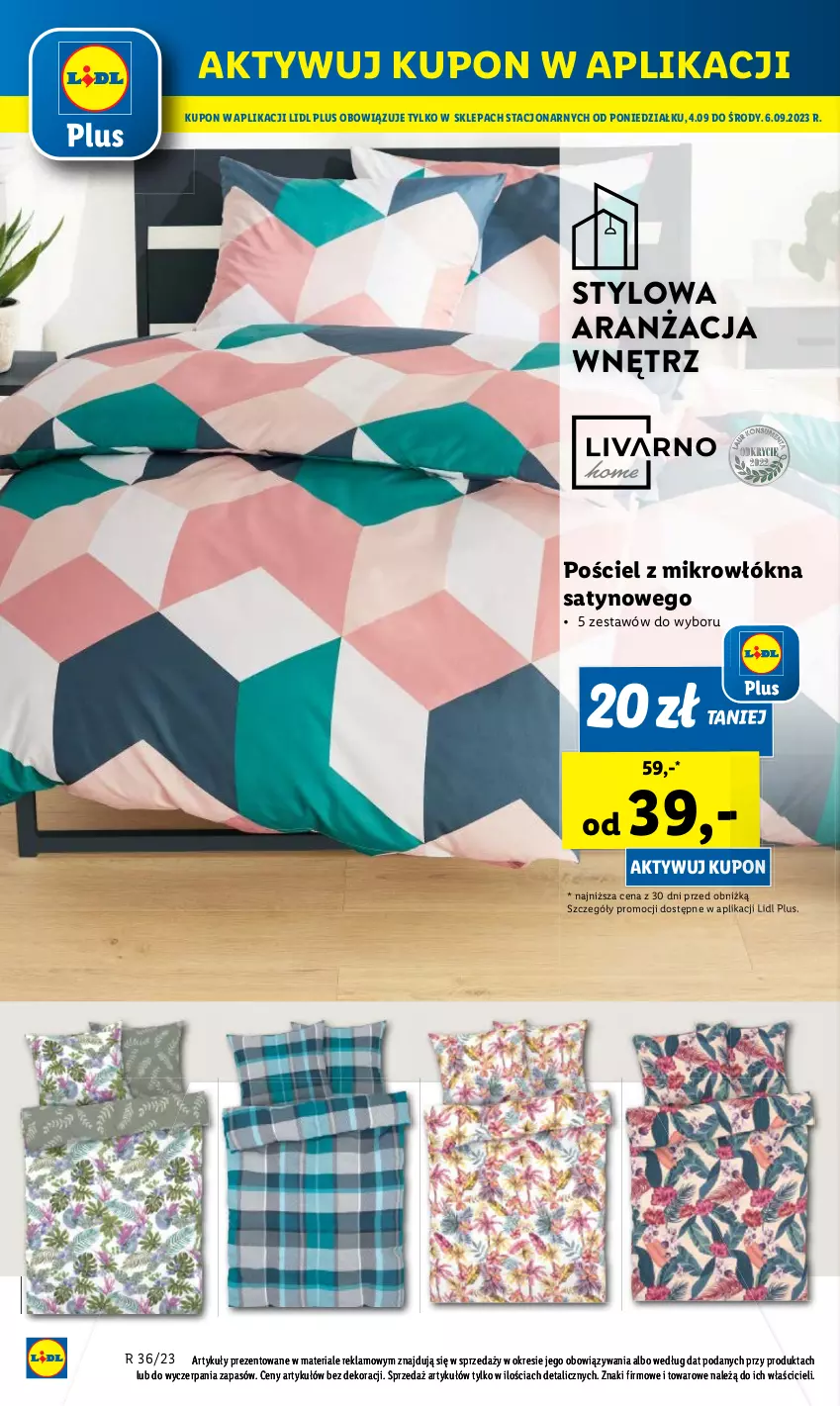 Gazetka promocyjna Lidl - GAZETKA - ważna 04.09 do 06.09.2023 - strona 54 - produkty: Pościel