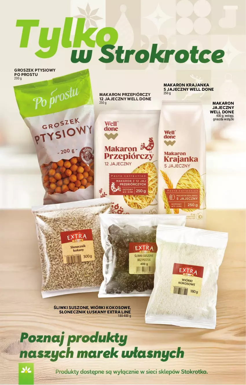 Gazetka promocyjna Stokrotka - Supermarket - ważna 06.11 do 12.11.2025 - strona 20 - produkty: Groszek, Groszek ptysiowy, Kokos, Makaron, Wiórki kokosowe