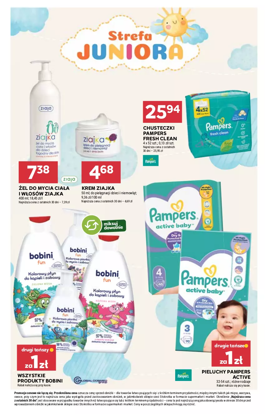 Gazetka promocyjna Stokrotka - Supermarket - ważna 06.11 do 12.11.2025 - strona 41 - produkty: Chusteczki, Dzieci, Mięso, Owoce, Pampers, Pieluchy, Warzywa, Ziajka
