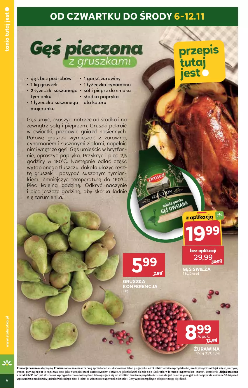 Gazetka promocyjna Stokrotka - Supermarket - ważna 06.11 do 12.11.2025 - strona 6 - produkty: Fa, Gruszki, Mięso, Olej, Owoce, Papryka, Piec, Pieprz, Rum, Sól, Top, Warzywa