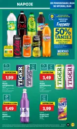 Gazetka promocyjna Lidl - GAZETKA - Gazetka - ważna od 29.04 do 29.04.2025 - strona 35 - produkty: Pur, Napój energetyczny, Napoje, Tiger, Napój gazowany, Fanta, Napój, Fa