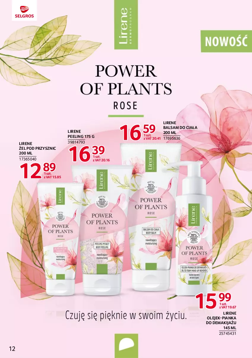 Gazetka promocyjna Selgros - Katalog Markowe Produkty - ważna 15.06 do 28.06.2023 - strona 12 - produkty: Balsam do ciała, Lirene, Makijaż, Olej, Peeling