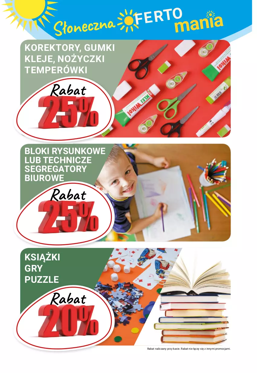 Gazetka promocyjna Bi1 - Słoneczna OFERTOmania - ważna 11.08 do 17.08.2021 - strona 11 - produkty: Biuro, Gry, Klej, Noż, Nożyczki, Puzzle