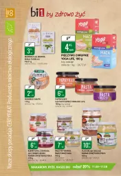 Gazetka promocyjna Bi1 - Słoneczna OFERTOmania - Gazetka - ważna od 17.08 do 17.08.2021 - strona 13 - produkty: Piec, Makaron, Hummus, Ryż, Pur, Mus, Paprykarz, Papryka, Pasztet, Pasta warzywna, Chrupki, Sante, Konfitura, Pieczywo chrupkie, Pieczywo, Fa