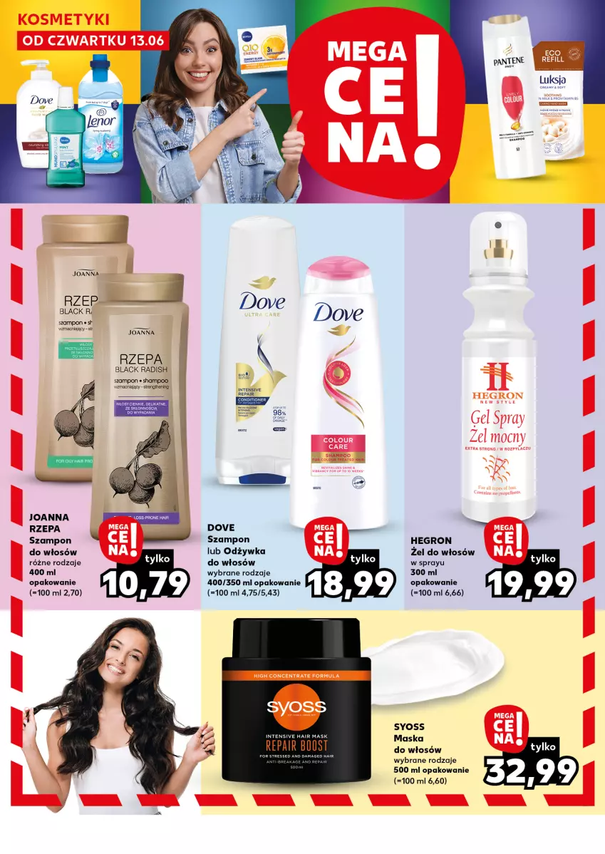 Gazetka promocyjna Kaufland - Kaufland - ważna 17.06 do 19.06.2024 - strona 16 - produkty: Dove, Hegron, Joanna, Lack, Maska, Odżywka, Syoss, Szampon