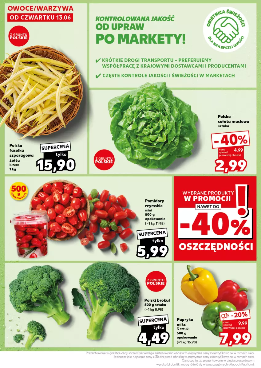 Gazetka promocyjna Kaufland - Kaufland - ważna 17.06 do 19.06.2024 - strona 6 - produkty: Fa, Masło, Papryka, Pomidory, Por, Sałat, Sałata masłowa, Sport, Tran