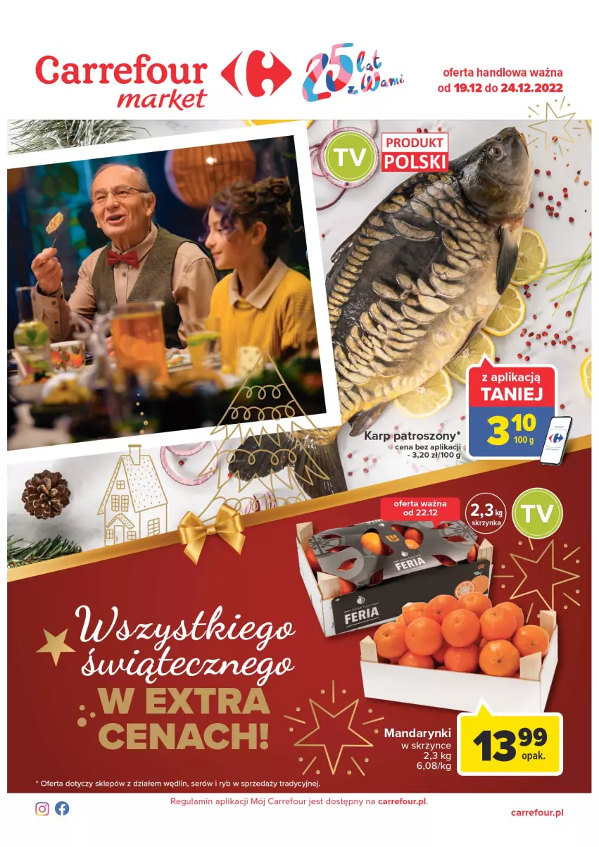 Gazetka promocyjna Carrefour - Gazetka Market - ważna 19.12 do 24.12.2022 - strona 1 - produkty: Mandarynki, Ser