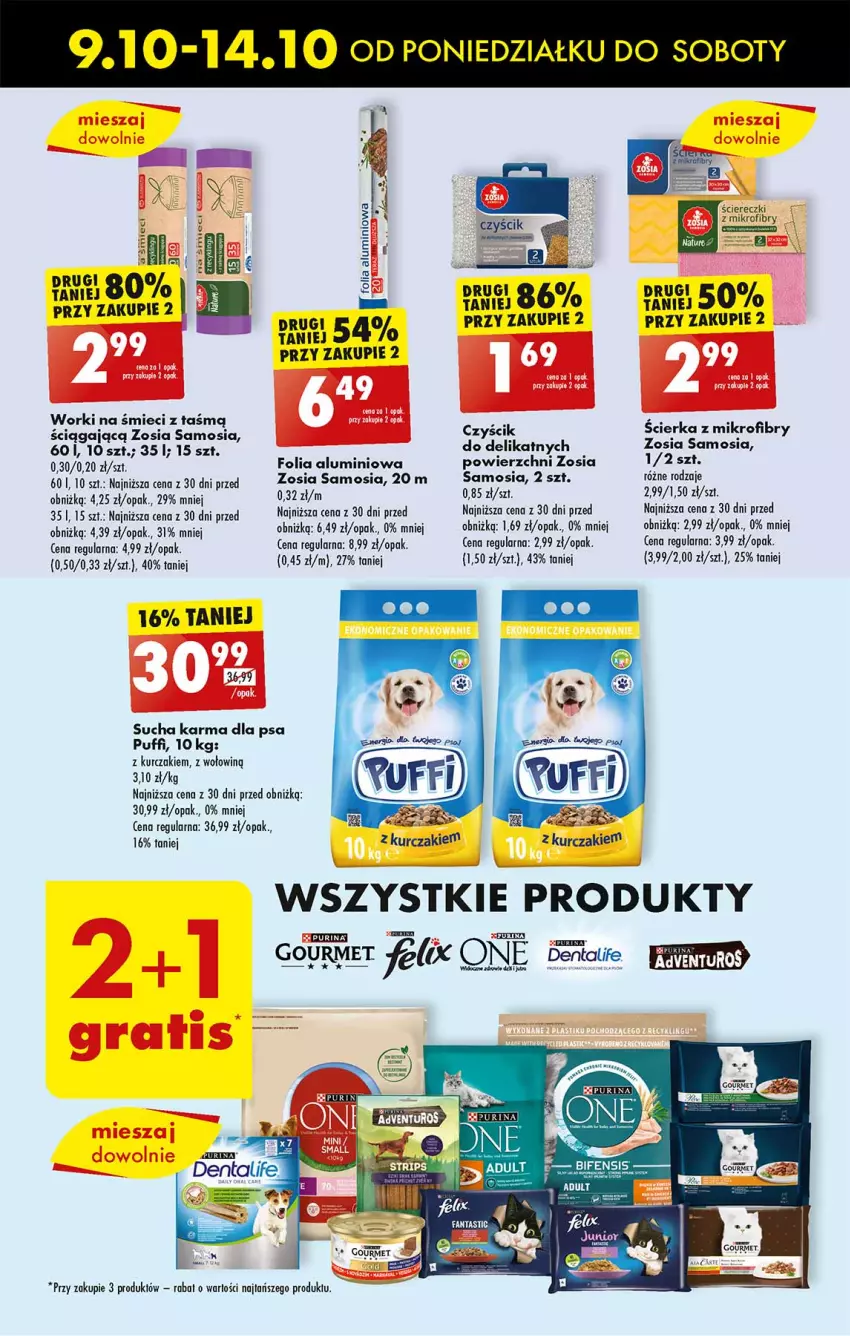 Gazetka promocyjna Biedronka - Od poniedzialku - ważna 09.10 do 14.10.2023 - strona 55 - produkty: Folia aluminiowa, Kurczak, Puf, Sucha karma, Worki na śmiec, Worki na śmieci