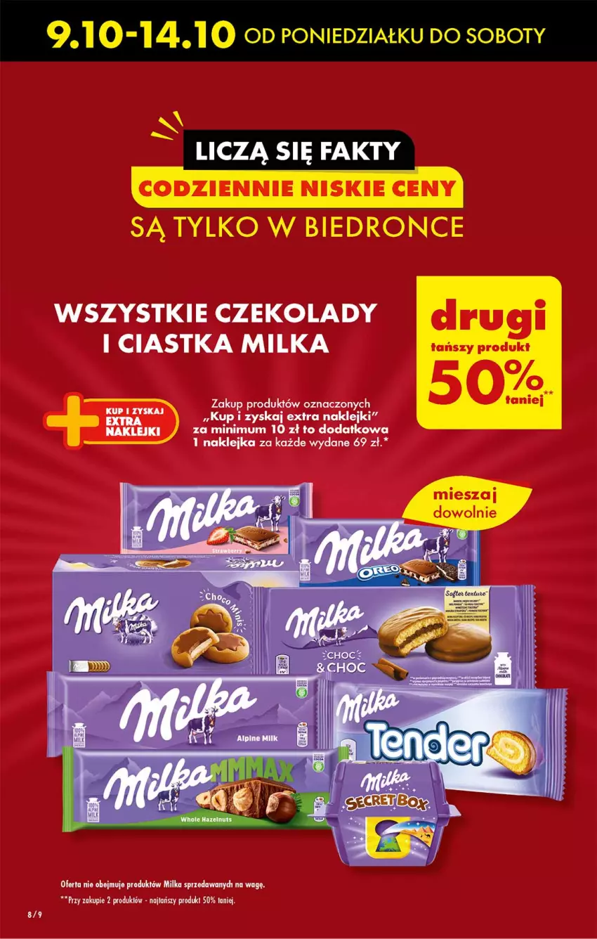 Gazetka promocyjna Biedronka - Od poniedzialku - ważna 09.10 do 14.10.2023 - strona 8 - produkty: Ciastka, Klej, Milka