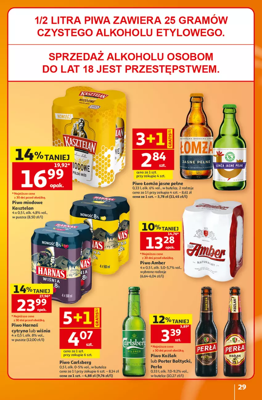 Gazetka promocyjna Auchan - 30 Lat Hipermarket - ważna 29.10 do 04.11.2026 - strona 29 - produkty: Gra, Harnaś, Kasztelan, Perła, Piwa, Piwo