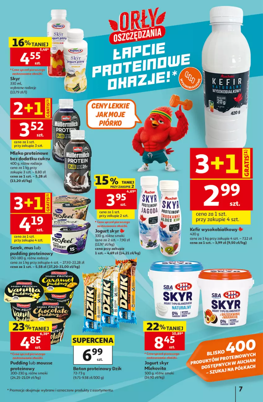 Gazetka promocyjna Auchan - 30 Lat Hipermarket - ważna 29.10 do 04.11.2026 - strona 7 - produkty: Baton, Fa, Gra, Isla, Jogurt, Kefir, Kefir naturalny, Mleko, Mlekovita, Mus, Pudding, Ser, Serek, Sok