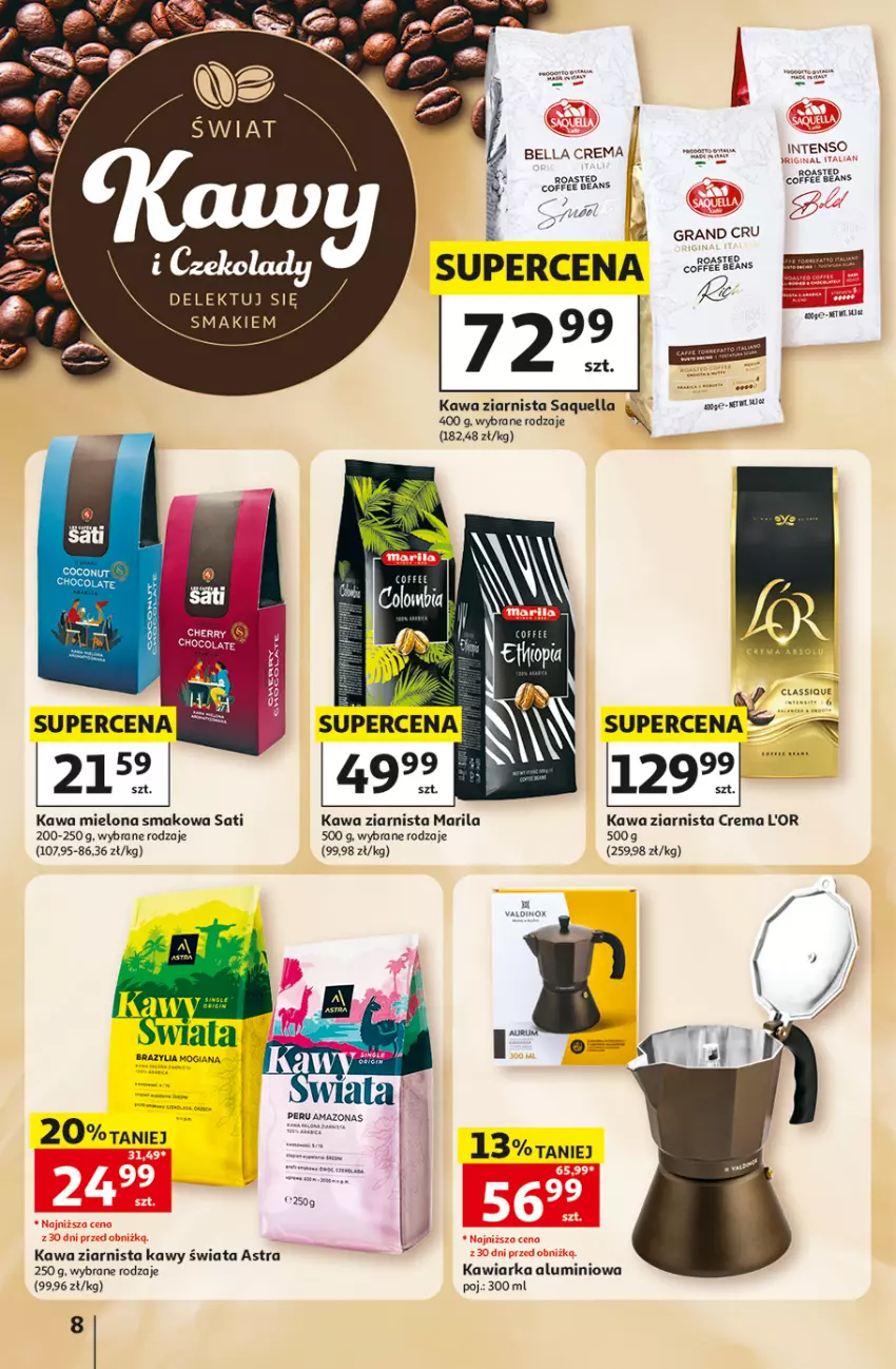 Gazetka promocyjna Auchan - 30 Lat Hipermarket - ważna 29.10 do 04.11.2026 - strona 8 - produkty: Bell, Bella, Gra, Kawa, Kawa mielona, Kawa ziarnista, Kawiarka, Sati