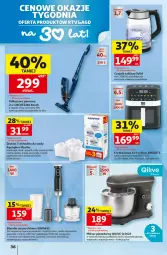 Gazetka promocyjna Auchan - 30 Lat Hipermarket - Gazetka - ważna od 04.11 do 04.11.2026 - strona 36 - produkty: Odkurzacz, Top, Ser, Gra, Blender ręczny, Blender, Rozdrabniacz, Czajnik, Trzepaczka, Pojemnik, Mikser, Aquaphor, Mieszadło, Tefal, Zelmer, Bosch, Fa