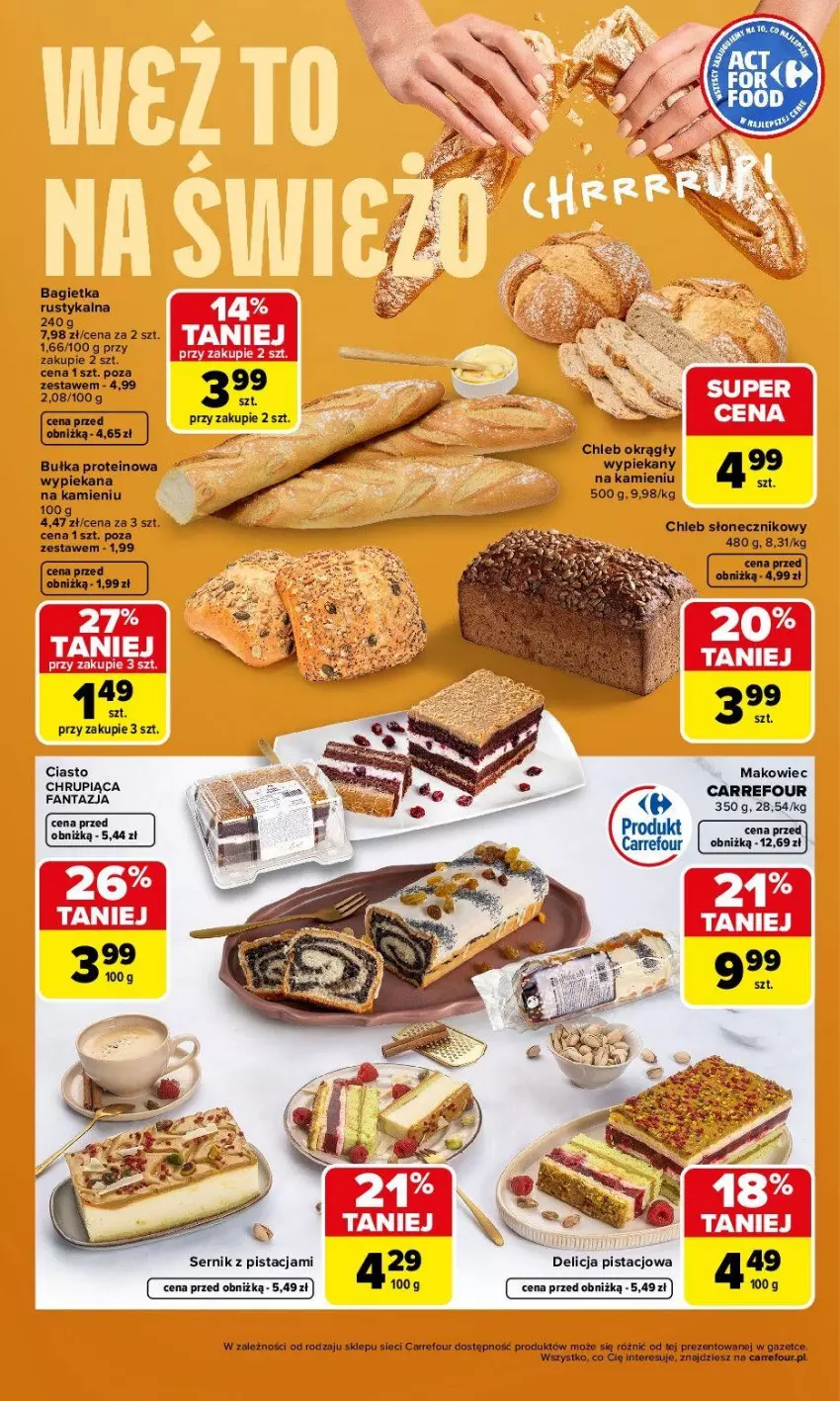 Gazetka promocyjna Carrefour - Gazetka Weź to na świeżo - ważna 30.03 do 04.04.2026 - strona 4 - produkty: Bagietka, Bułka, Chleb, Makowiec, Rust, Ser