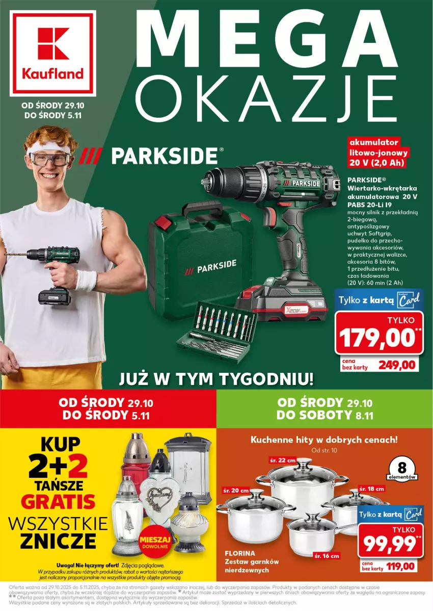 Gazetka promocyjna Kaufland - Kaufland - ważna 29.10 do 05.11.2025 - strona 1 - produkty: Akumulator, Parkside, Tarka, Wkręt, Wkrętarka