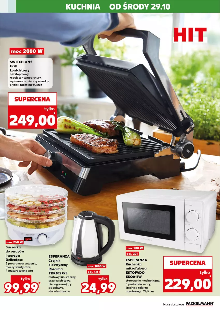 Gazetka promocyjna Kaufland - Kaufland - ważna 29.10 do 05.11.2025 - strona 10 - produkty: Czajnik, Fa, Grill, Grill kontaktowy, Grzałka, Kuchnia, Suszarka, Talerz, Top