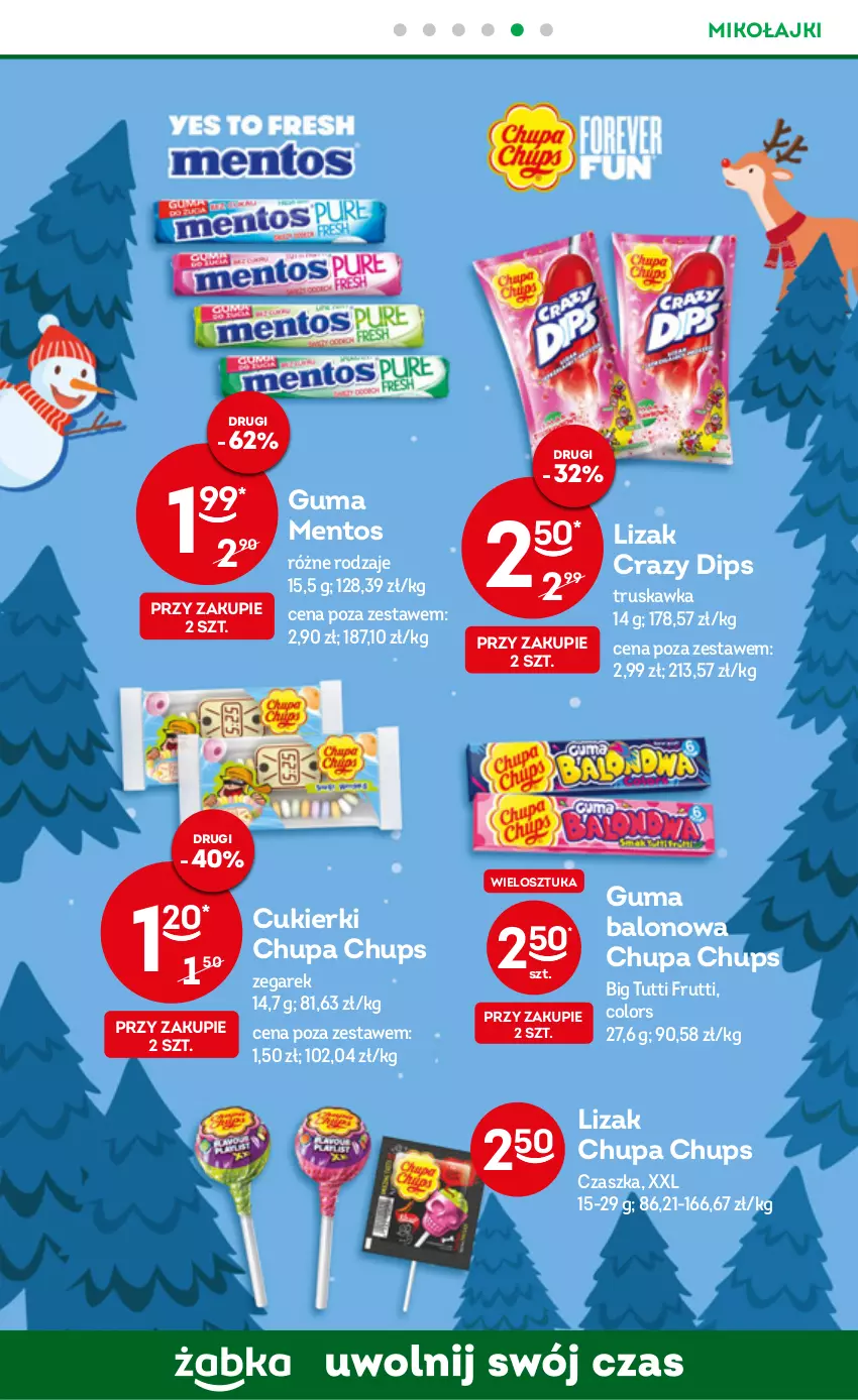 Gazetka promocyjna Żabka - ważna 30.11 do 06.12.2022 - strona 14 - produkty: Chupa Chups, Cukier, Cukierki, Mentos, Zegar, Zegarek