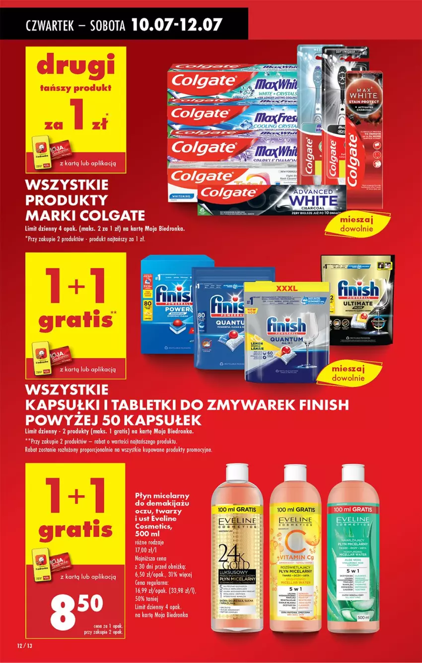 Gazetka promocyjna Biedronka - Od Czwartku - ważna 10.07 do 16.07.2025 - strona 14 - produkty: Eveline, Finish, Gra, Makijaż, Płyn micelarny, Por, Tablet