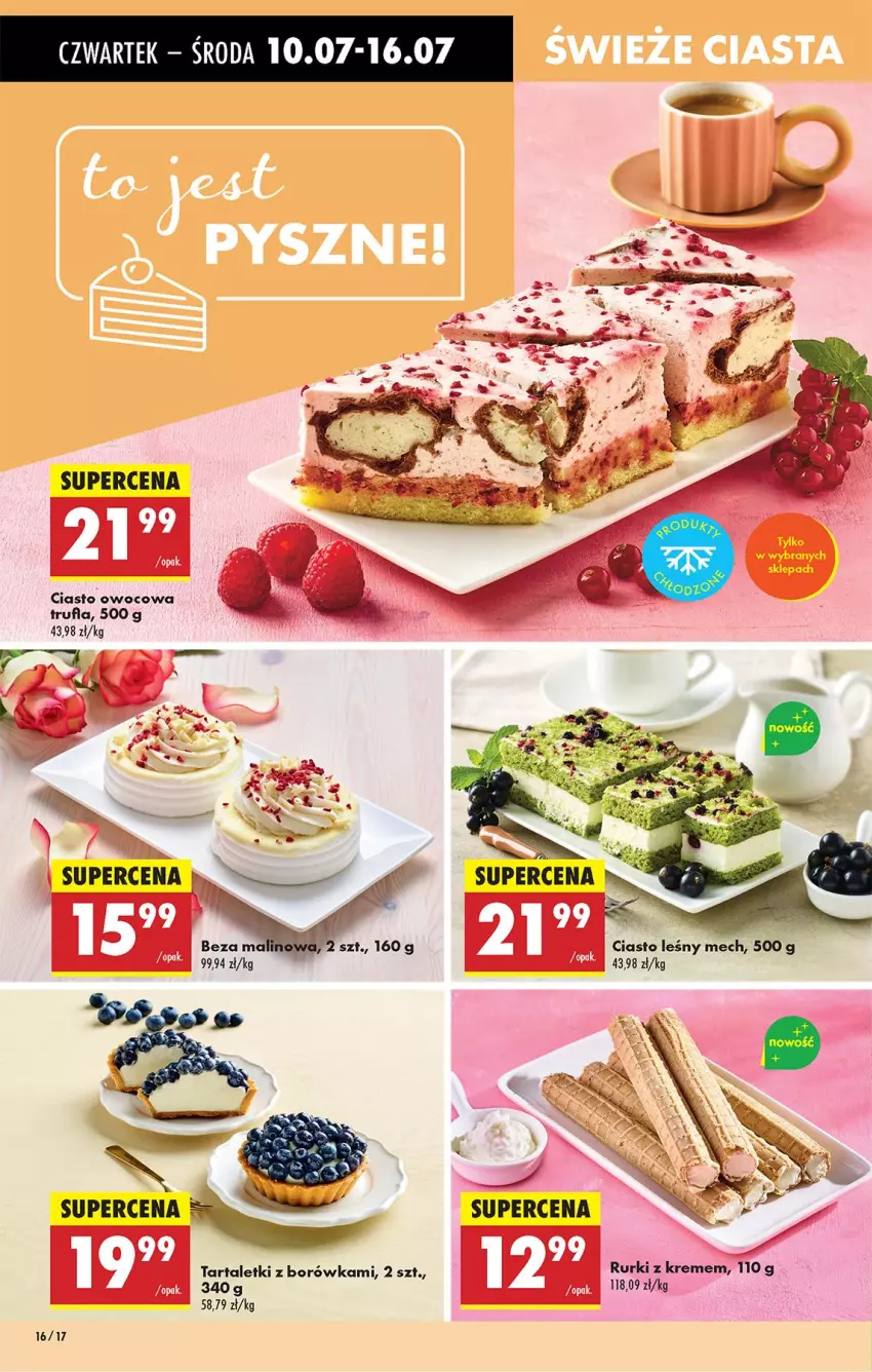 Gazetka promocyjna Biedronka - Od Czwartku - ważna 10.07 do 16.07.2025 - strona 18 - produkty: Borówka, Rurki, Tarta