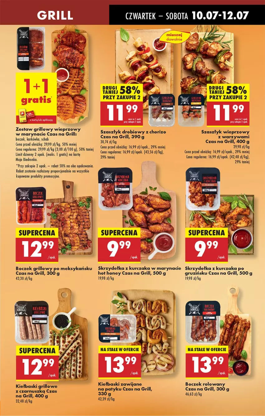 Gazetka promocyjna Biedronka - Od Czwartku - ważna 10.07 do 16.07.2025 - strona 27 - produkty: Boczek, Fa, Gra, Grill, Kurczak, LG, Por, Skrzydełka z kurczaka, Warzywa