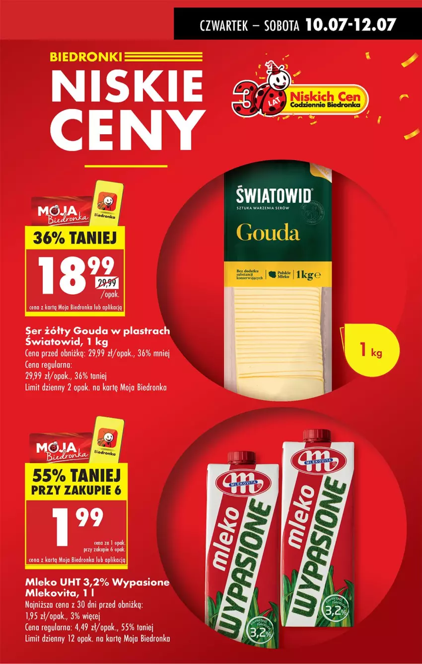 Gazetka promocyjna Biedronka - Od Czwartku - ważna 10.07 do 16.07.2025 - strona 3 - produkty: Gouda, Mleko, Mlekovita, Ser