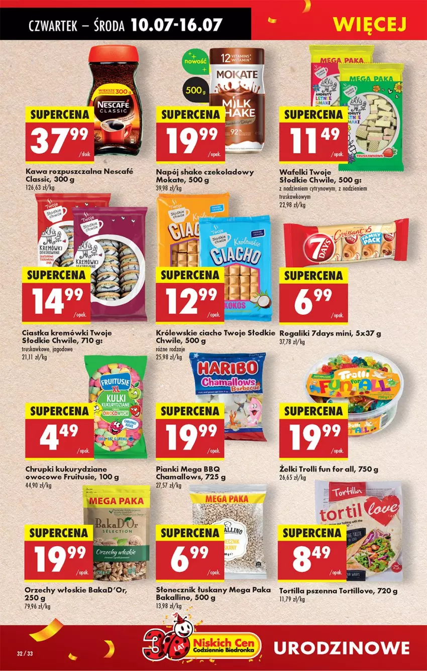 Gazetka promocyjna Biedronka - Od Czwartku - ważna 10.07 do 16.07.2025 - strona 38 - produkty: Chrupki, Ciastka, Hama, Kawa, Kawa rozpuszczalna, Królewski, Napój, Orzechy włoskie, Rogal