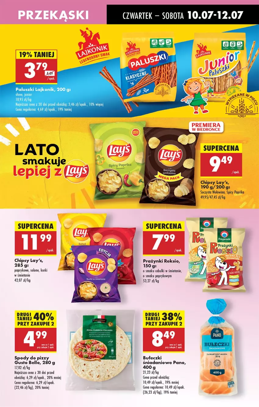 Gazetka promocyjna Biedronka - Od Czwartku - ważna 10.07 do 16.07.2025 - strona 45 - produkty: Bell, Bułeczki, Chipsy, Danio, Lajkonik, Wołowina