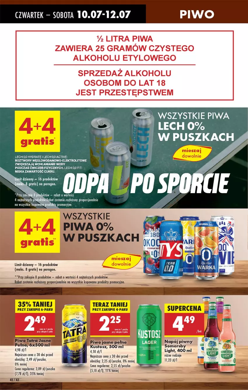 Gazetka promocyjna Biedronka - Od Czwartku - ważna 10.07 do 16.07.2025 - strona 50 - produkty: Gra, Napój, Piwa, Piwo, Por, Tatra, Tera, Woda