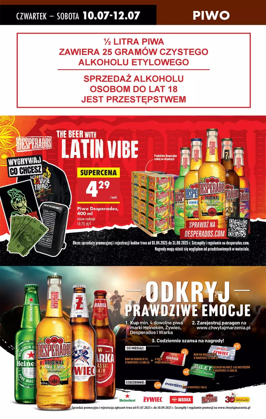 Gazetka promocyjna Biedronka - Od Czwartku - ważna 10.07 do 16.07.2025 - strona 61 - produkty: Desperados, Heineken, STP, Warka