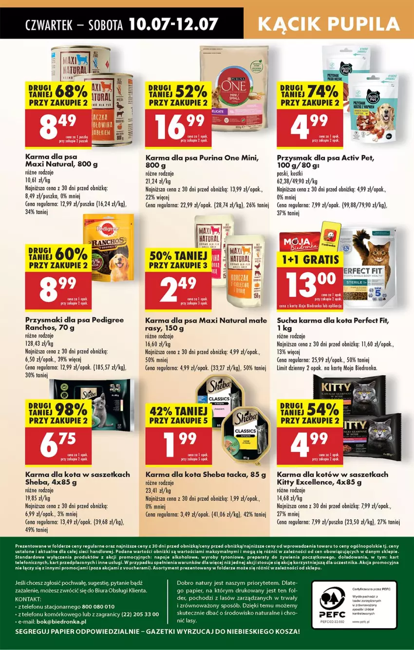 Gazetka promocyjna Biedronka - Od Czwartku - ważna 10.07 do 16.07.2025 - strona 63 - produkty: Fa, Gra, Kosz, Napoje, Papier, Pedigree, Przysmak dla psa, Przysmaki, Pur, Purina, Sheba, Sucha karma, Telefon