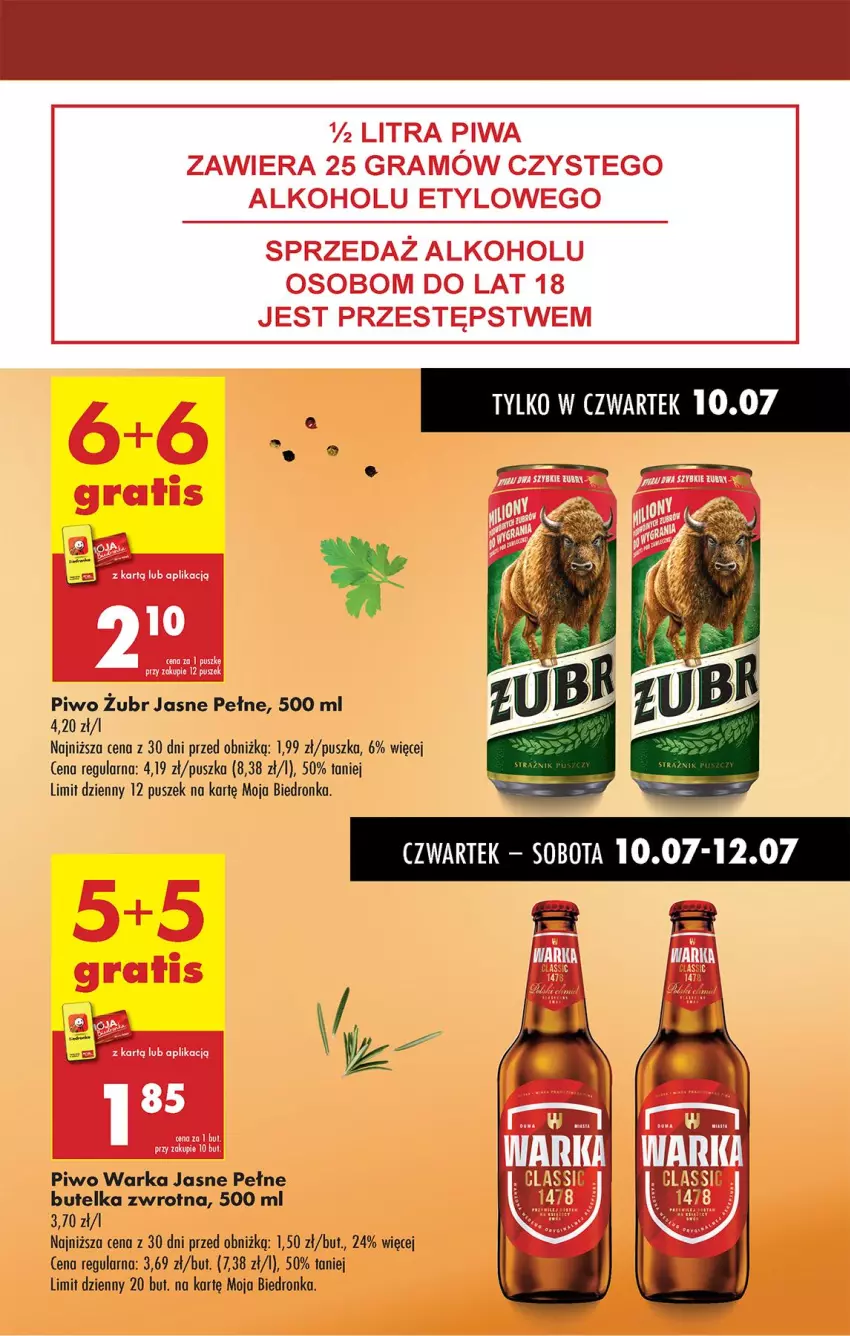 Gazetka promocyjna Biedronka - Od Czwartku - ważna 10.07 do 16.07.2025 - strona 7 - produkty: Gra, Piwa, Piwo, Warka